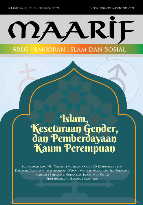 					View Vol. 16 No. 2 (2021): Islam, Kesetaraan Gender, dan Pemberdayaan Kaum Perempuan
				